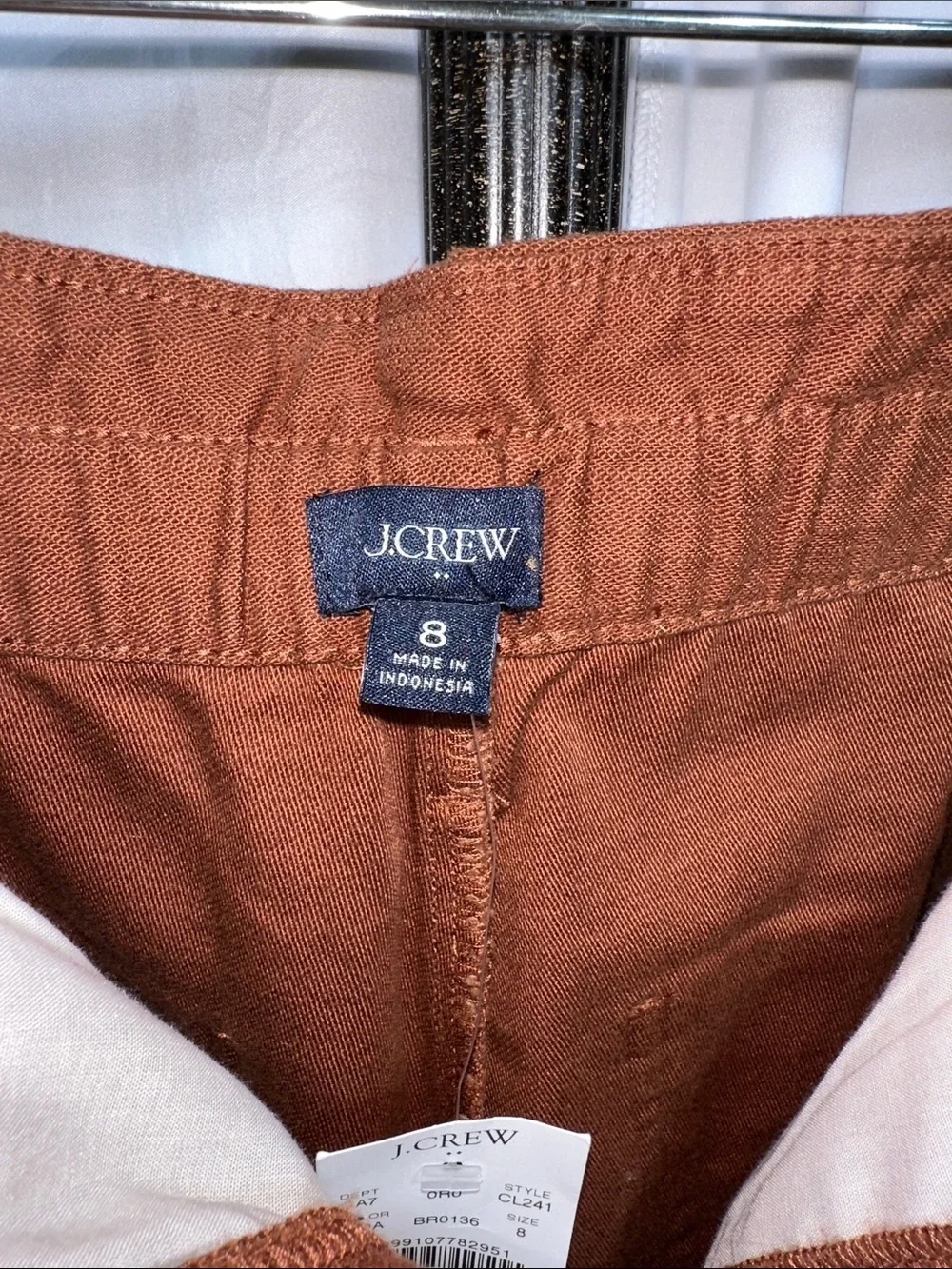 J. Crew Rust Brown Paperbag-Waist Wide Leg Pants